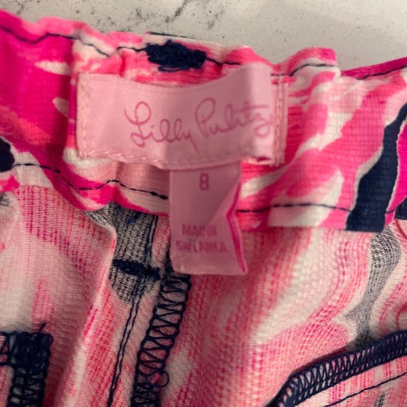 Lilly Pulitzer Girl's Mini Callahan Shorts in High Tide - Picture 3 of 5